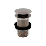 Vema Unslotted Push Button Waste - Stainless Steel Vema Unslotted Push Button Waste - Stainless Steel