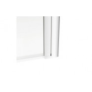 800x1400mm Square Bath Screen (6mm) - Chrome