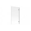 850x1500mm Hinged Straight Bath Screen (6mm) - Chrome