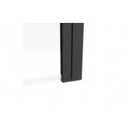 800x1500mm Single Straight Bath Screen (6mm) - Black