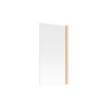 800x1500mm Single Straight Bath Screen (6mm) - Brushed Brass
