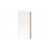 800x1500mm Single Straight Bath Screen (6mm) - Brushed Bronze