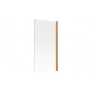 800x1500mm Single Straight Bath Screen (6mm) - Brushed Bronze