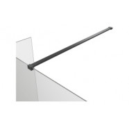 Wetroom Panels Black DIEWP3004 Iconix Optional 300mm 8mm Glass Wetroom Splash Panel - Black