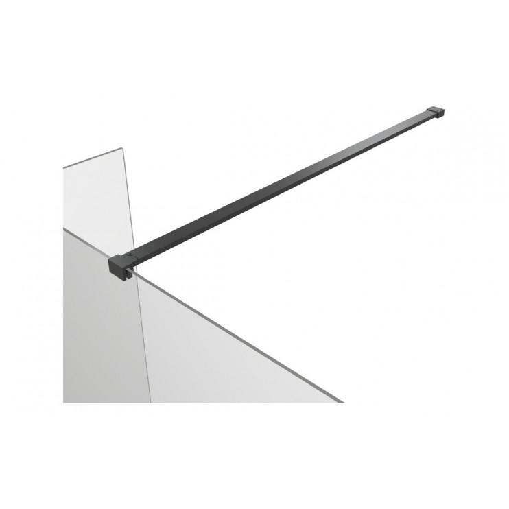 Iconix Optional 300mm Wetroom Splash Panel - Black Iconix Optional 300mm 8mm Glass Wetroom Splash Panel - Black