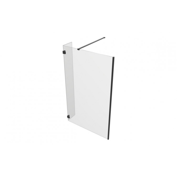 Iconix Optional 300mm Wetroom Splash Panel - Black Iconix Optional 300mm 8mm Glass Wetroom Splash Panel - Black