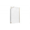 Iconix Optional 300mm Wetroom 8mm Glass Splash Panel - Brushed Brass