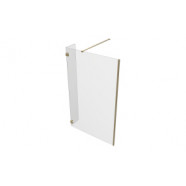 Iconix Optional 300mm Wetroom 8mm Glass Splash Panel - Brushed Brass