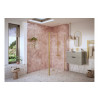 Iconix Optional 1950x300x8mm Rotatable Wetroom Panel (Full Hinge) - Brushed Brass