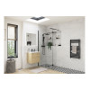 Iconix Optional 300mm 8mm Glass Wetroom Splash Panel - Black