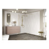 Iconix 900mm 8mm Glass Wetroom 8mm Glass Panel & Support Bar - Brushed Brass