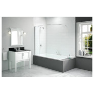Merlyn 300x1500mm Curtain Rail Bath Screen (8mm)