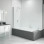 Merlyn 800x1500mm Single Curved Bath Screen (6mm)