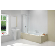 Merlyn 850x1400mm 4-Fold Bath Screen (8mm)