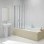 Merlyn 850x1400mm 4-Fold Bath Screen (8mm)