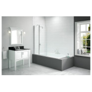 Merlyn 900x1500mm 2-Panel Curved Folding Bath Screen (6mm)