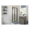 Classix 900mm x 6mm Glass Bi-fold Door - Matt Black