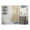 Classix 900mm Bi-fold Door - Brushed Brass Classix 900mm x 6mm Glass Bi-fold Door - Brushed Brass