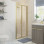 Classix 900mm x 6mm Glass Bi-fold Door - Brushed Brass