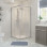 Classix 760mm x 6mm Glass Corner Entry Door - Chrome