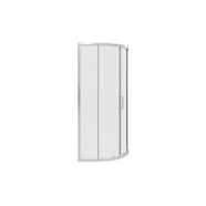 Classix 900mm x 6mm Glass 2 Door Easy-Fit Quadrant - Chrome