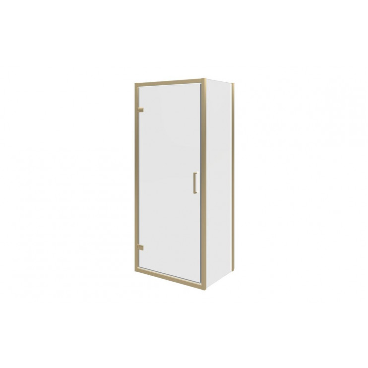 Classix 900mm x 6mm Glass Pivot Door - Brushed Brass