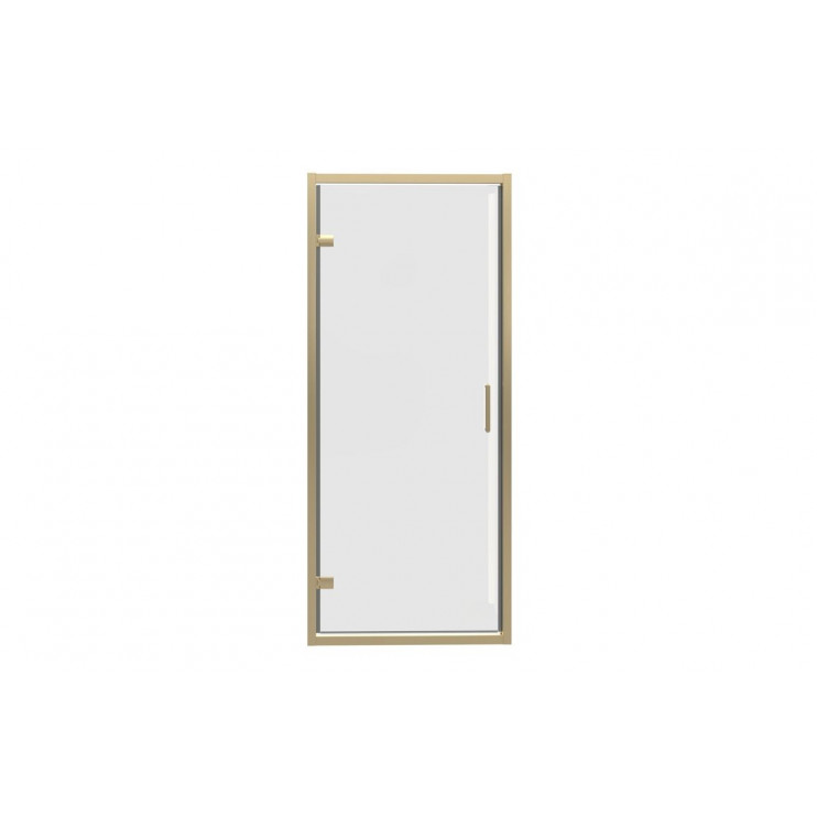 Classix 900mm x 6mm Glass Pivot Door - Brushed Brass