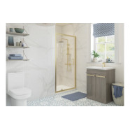 Classix 700mmx 6mm Glass  Pivot Door - Brushed Brass