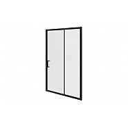 Classix 1100mm x 6mm Glass Sliding Door - Matt Black