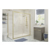 Classix 900mm x 6mm Glass Side Panel - Brushed Brass