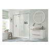 Flex 1100mm Sliding Door - Chrome Flex 1100mm 8mm glass Sliding Door - Chrome shower door