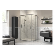 Iconix 1000x800mm 2 Door Offset Quadrant - Chrome