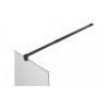 Iconix 1100mm 8mm Glass Wetroom Panel & Support Bar - Black