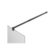 Iconix 1100mm 8mm Glass Wetroom Panel & Support Bar - Black