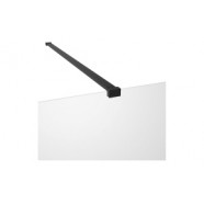 Iconix 1100mm 8mm Glass Wetroom Panel & Support Bar - Black