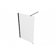 Iconix 1100mm 8mm Glass Wetroom Panel & Support Bar - Black