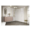 Iconix 500mm 8mm Glass Wetroom 8mm Glass Side Panel & Arm - Brushed Brass