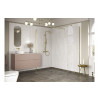 Iconix 500mm 8mm Glass Wetroom 8mm Glass Side Panel & Arm - Brushed Brass