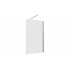 Iconix 1000mm 8mm Glass Wetroom 8mm Glass Panel & Support Bar - Brushed Brass