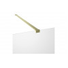 Iconix 1000mm 8mm Glass Wetroom 8mm Glass Panel & Support Bar - Brushed Brass