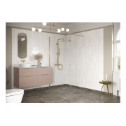 Iconix Optional 300mm Wetroom Splash Panel - Brushed Brass