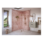 Iconix Optional 300mm Wetroom Splash Panel - Brushed Bronze