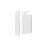 Iconix 500mm 8mm Glass Wetroom Panel & Support Bar - Chrome