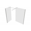 Iconix 700mm 8mm Glass Wetroom Panel & Support Bar - Chrome