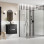 Iconix 800mm 8mm Glass Fluted Wetroom Panel & Side Panel Arm - Black