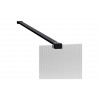 Iconix 800mm 8mm Glass Fluted Wetroom Panel & Side Panel Arm - Black