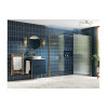 Iconix 900mm 8mm Glass Fluted Wetroom Panel & Side Panel Arm - Brushed Brass