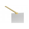 Iconix 500mm 8mm Glass Wetroom 8mm Glass Side Panel & Arm - Brushed Brass