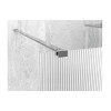 Iconix 1200mm 8mm Glass Fluted Wetroom Panel & Support Bar - Chrome
