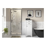 Iconix 760mm 8mm Glass Hinged Door - Chrome